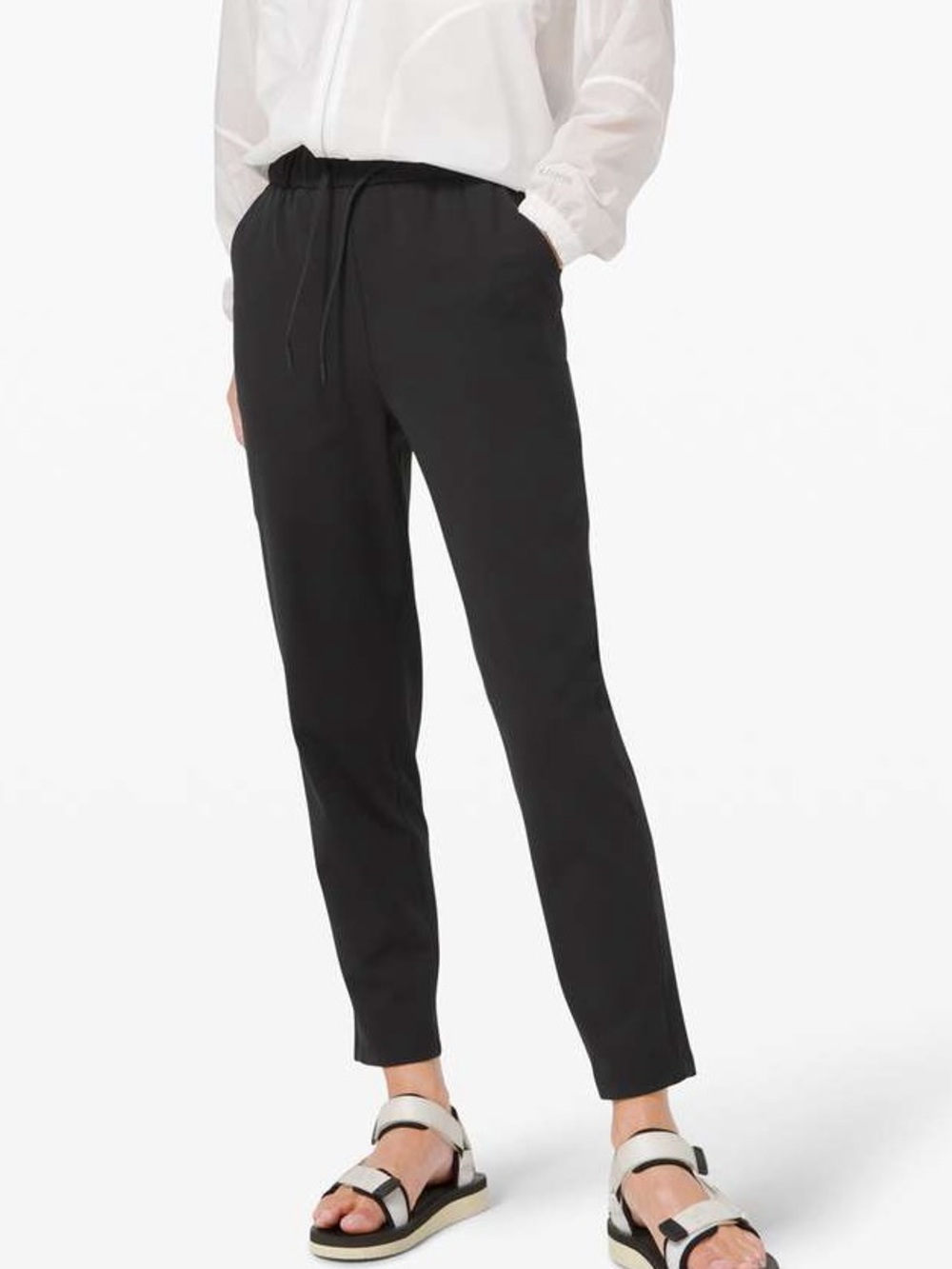 Lululemon keep moving pant 7/8 high rise trousers - black (size 18)